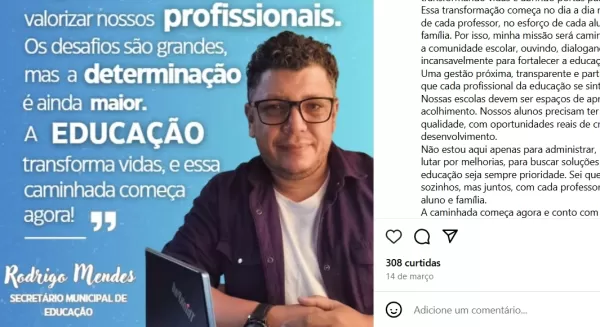 Rodrigo Mendes deixa a Secretaria de Educação de Ourinhos após seis meses de gestão