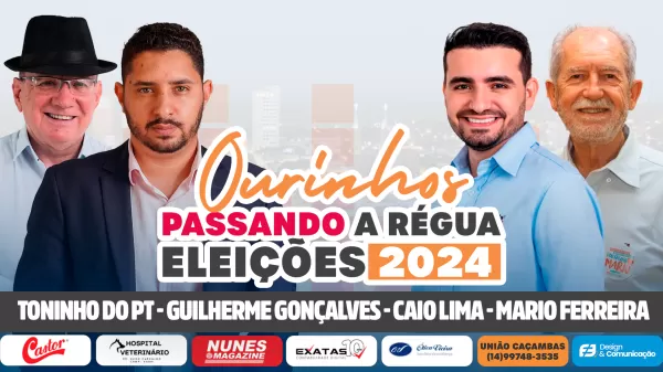Debate entre candidatos à prefeitura de Ourinhos será realizado hoje, com transmissão ao vivo do Passando a Régua 