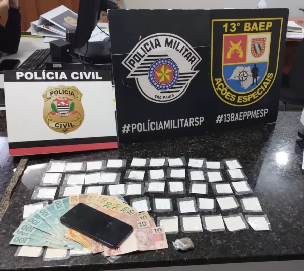 Operação Conjunta entre K9 do 13° BAEP e Polícia Civil prende traficante em Santa Cruz do Rio Pardo