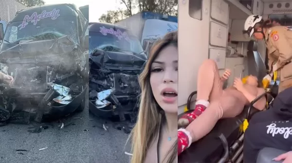 Cantora Melody sofre acidente na Via Dutra a caminho de show no RJ