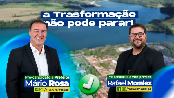 Prefeito Mário Rosa lança pré-candidatura à reeleição ao lado do empresário e agricultor Rafael Moralez para eleições 2024 em Salto Grande