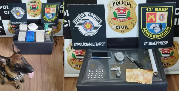 Operação BAEP e DISE resulta na prisão de acusados de tráfico e apreensão de grande quantidade de drogas em Ourinhos