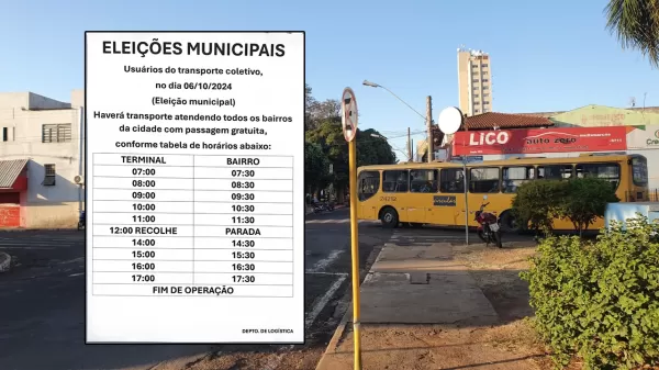 Ourinhos terá transporte público coletivo gratuito no domingo de eleições municipais