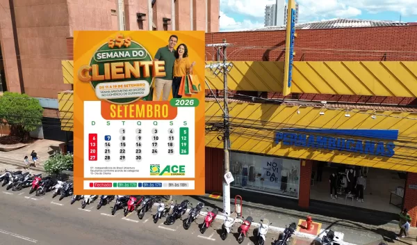 Setembro terá Semana do Cliente e abertura facultativa do comércio no feriado de 7 de setembro em Ourinhos