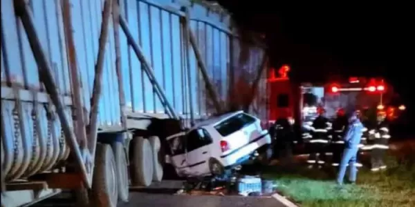 Motorista morre e duas mulheres ficam feridas em grave acidente na rodovia SP-261 entre Cerqueira César e Piraju
