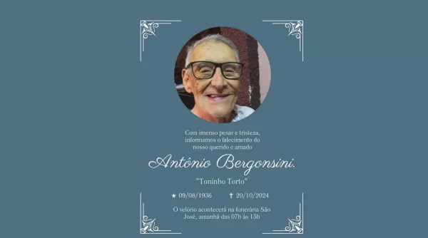 Falecimentos de Antônio Bergonsini, o “Toninho Torto” e Jair Francisco da Silva em Ourinhos