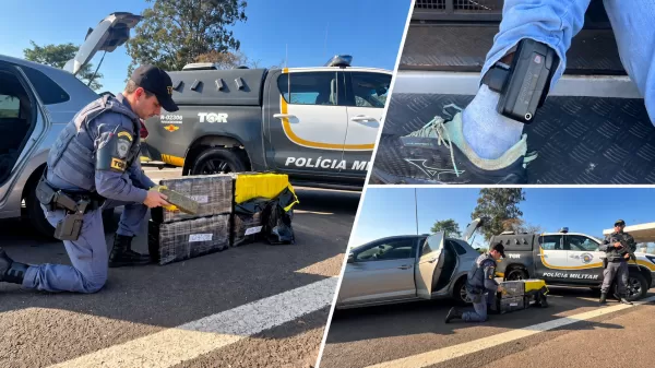 TOR prende motorista com tornozeleira eletrônica transportando mais de 93 kg de maconha em Santa Cruz do Rio Pardo