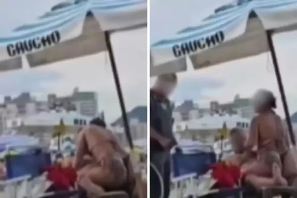 Casal é repreendido por PM durante momento íntimo na praia de Praia Grande
