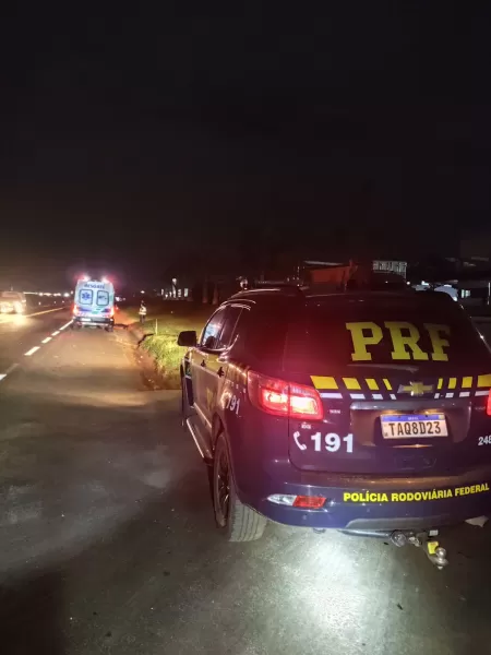 Pedestre morre após ser atropelado na BR-153 em Jacarezinho na noite de terça-feira