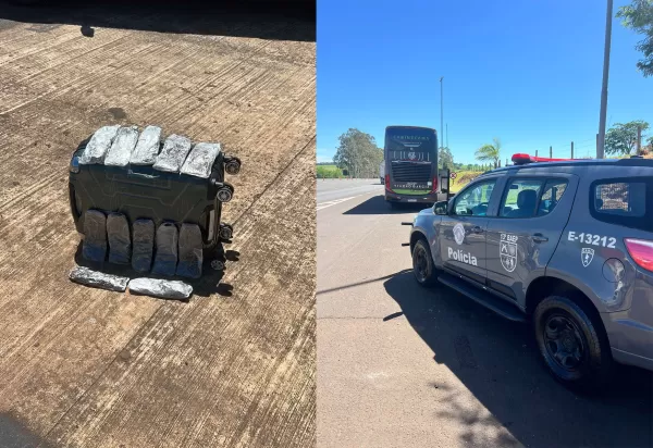 Jovem é preso com mais de 3 kg de haxixe após ação conjunta do K9 do 13º BAEP e Polícia Rodoviária em Santa Cruz do Rio Pardo