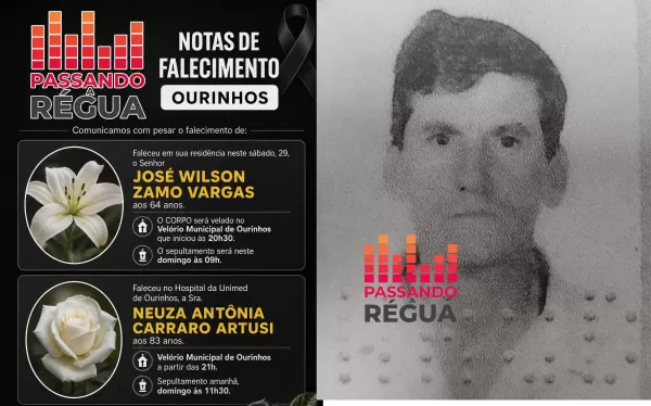 Notas de falecimento em Ourinhos e Região neste domingo, 30