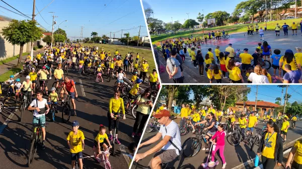 Colégio Bagozzi realiza 8ª Pedalada em Ourinhos com ações de valorização da vida no Setembro Amarelo