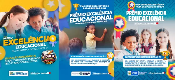 Salto Grande, Ribeirão do Sul e São Pedro do Turvo se destacam na alfabetização e serão homenageados pelo Governo de SP