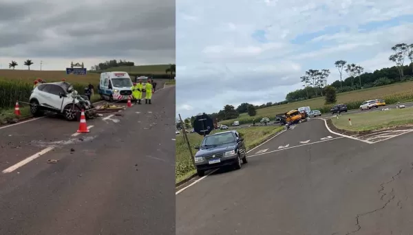 Colisão entre carro e caminhão na BR-369 deixa um morto e um ferido grave no norte do Paraná