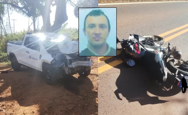 Motociclista não resiste e morre após colisão frontal entre uma moto e um carro na Rodovia que liga Abatiá a Bandeirantes