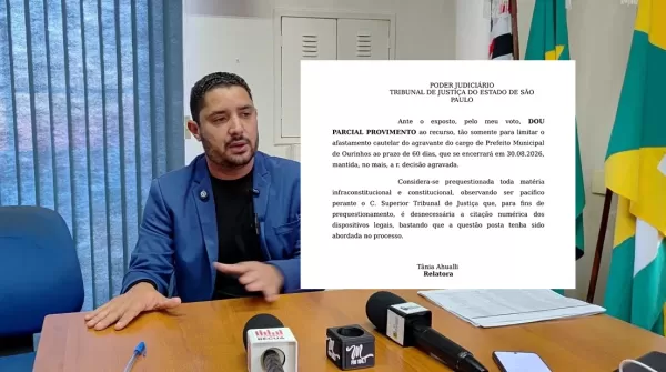 TJ-SP reduz afastamento de Guilherme Gonçalves, e prefeito reassume cargo em Ourinhos dia 31 de agosto 