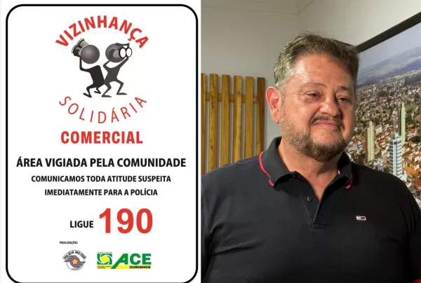 Contra roubos e furtos em Ourinhos, ACE e Polícia Militar lançam Programa Vizinhança Solidária Comercial