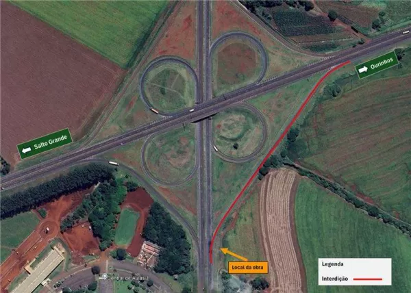 Alça da Raposo Tavares em Ourinhos é fechada nesta sexta-feira, 7, para melhorias 