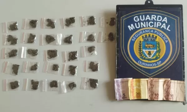 Homem é preso por tráfico de drogas em patrulhamento preventivo da Guarda Civil Municipal de Ourinhos 
