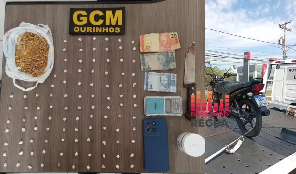 Dupla é presa com mais de 500 pedras de crack e moto roubada em Ourinhos