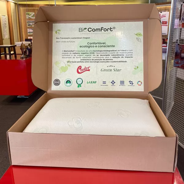 Colchões Castor e LEAF lançam travesseiro com pegada de carbono três vezes menor que os convencionais
