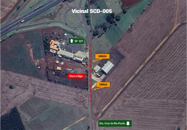 Obras alteram tráfego em vicinais de Santa Cruz do Rio Pardo