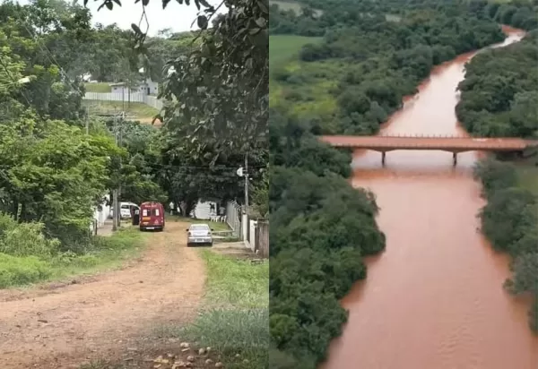 Bombeiros fazem buscas por bebê desaparecido em rio de Águas de Santa Bárbara