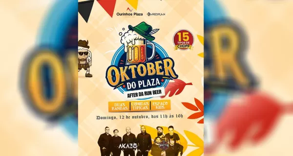 Oktober do Plaza promete música, gastronomia e solidariedade neste domingo em Ourinhos