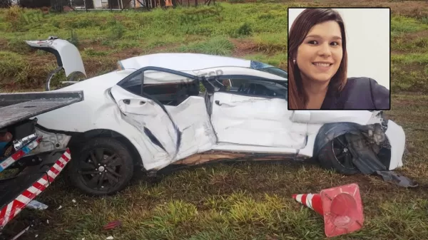 Dentista de 35 anos morre em acidente na SP-294 e é sepultada em Lins