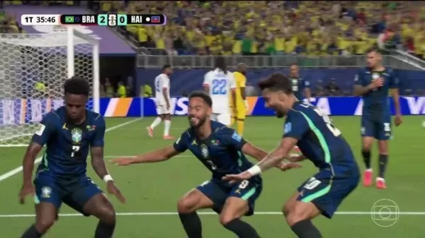 Brasil vence Haiti por 3 a 0, conquista primeira vitória na Copa e assume liderança do grupo