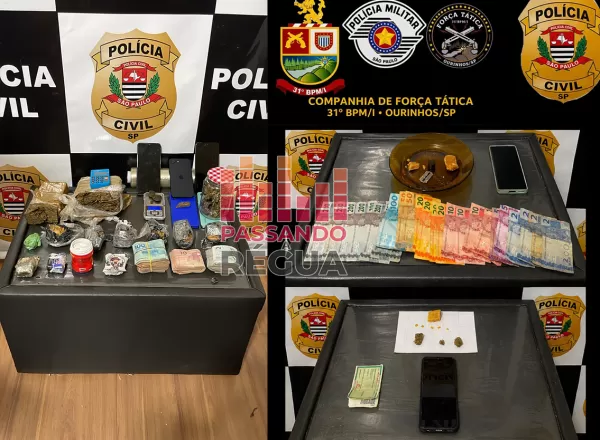 Operação conjunta da DISE, Força Tática e Canil da GCM prende quatro suspeitos e apreende grande quantidade de drogas em Ourinhos e Canitar