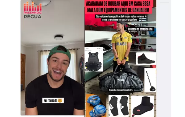 Atleta olímpico Pepê Gonçalves tem equipamentos de canoagem furtados em Piraju