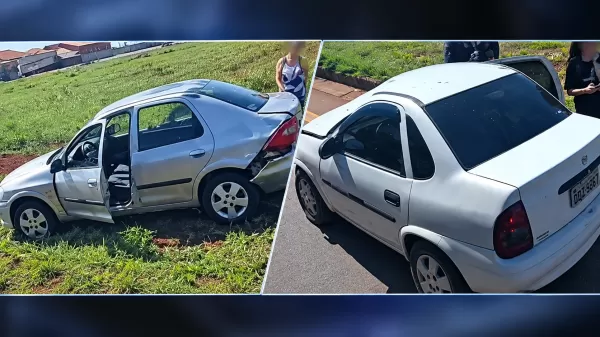 Colisão traseira entre dois carros deixa duas pessoas feridas na Rodovia Raposo Tavares, em Ipaussu