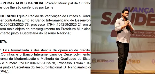 Operação de crédito com BID é cancelada pelo prefeito Lucas Pocay; “Decência e Responsabilidade” 