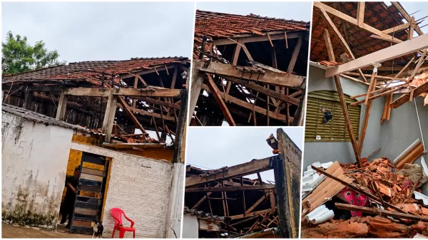 Parte de telhado desaba em imóvel conhecido como “Cortiço da Pepa” e deixa possíveis feridos em Ourinhos