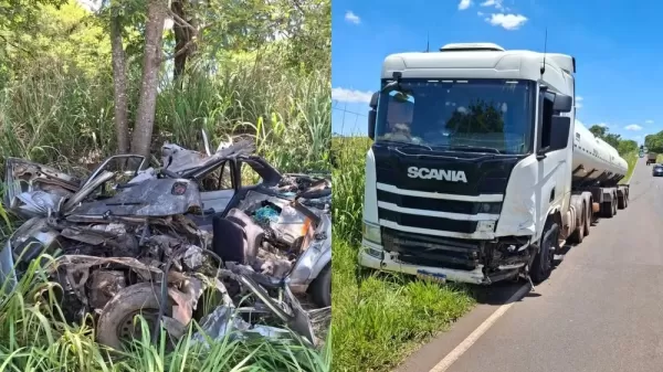 Motorista morre em colisão frontal entre carro e carreta na vicinal que liga Tupã a Quatá
