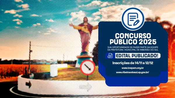 Prefeitura de Ribeirão do Sul abre concurso público com vagas para todos os níveis