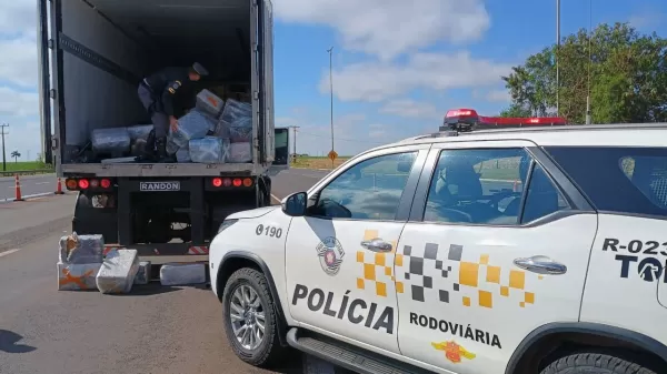 Polícia Militar Rodoviária apreende uma tonelada de maconha em Palmital 