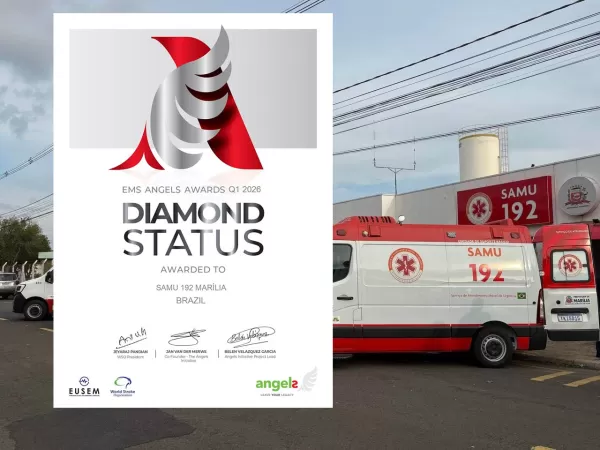 Samu de Marília conquista certificação internacional Diamond do Angels Award