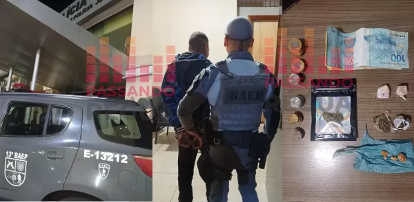 Soldador é preso por tráfico de drogas após tentar fugir de equipe do BAEP em Santa Cruz do Rio Pardo