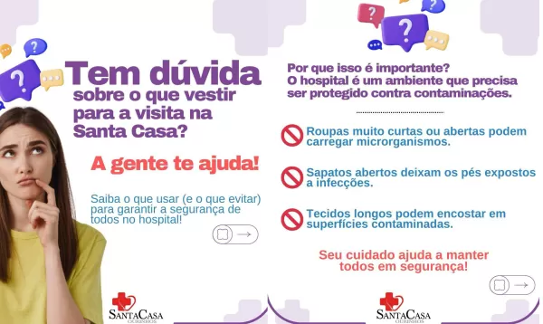 Santa Casa de Ourinhos alerta para uso adequado de vestimentas durante visitas