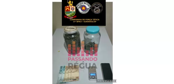 Homem é preso por tráfico de drogas no Residencial Vandelena Moraes Freire, em Ourinhos