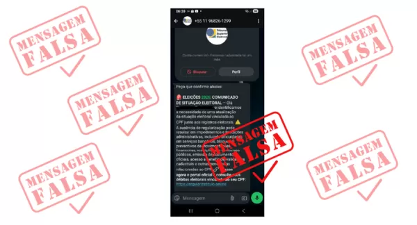 TRE-SP alerta para falsa comunicação sobre débitos eleitorais em aplicativo de mensagem