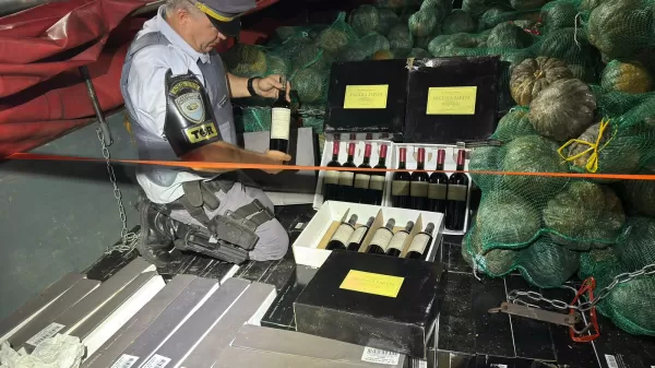 Polícia Rodoviária prende homem por transporte ilegal de vinhos estrangeiros avaliados em R$ 1 milhão em Santa Cruz do Rio Pardo 