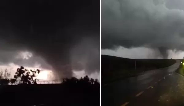 Tornado deixa feridos, destrói casas e provoca estragos em três cidades do Rio Grande do Sul