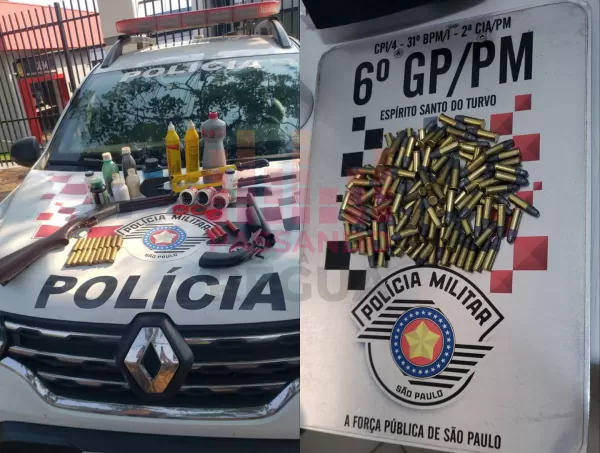 Homem é preso com armas e munições em Espírito Santo do Turvo 
