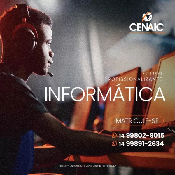 CENAIC Ourinhos destaca a formação em Informática: o curso que abre portas no mercado de trabalho