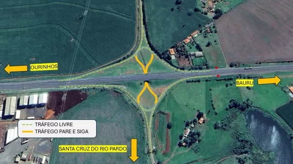 CART inicia obras de alargamento em dispositivo da João Baptista Cabral Rennó, em Santa Cruz do Rio Pardo
