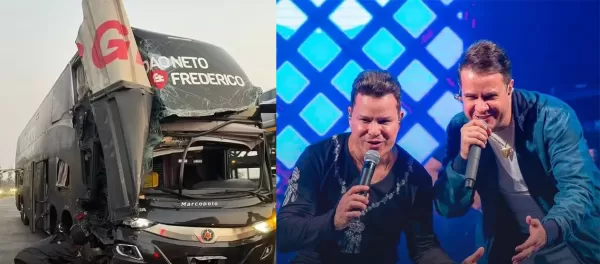 Ônibus da dupla João Neto & Frederico se envolve em acidente em Minas Gerais