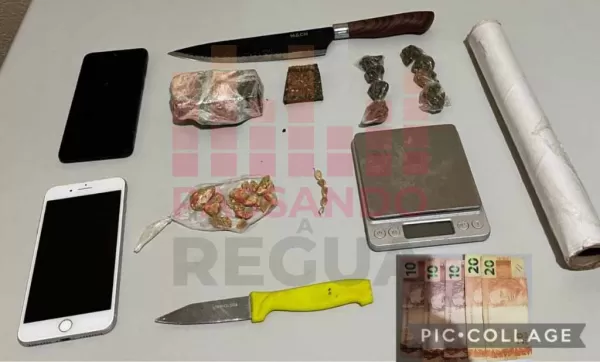 Pedreiro é preso por tráfico de drogas em Canitar após denúncia e flagrante da Força Tática